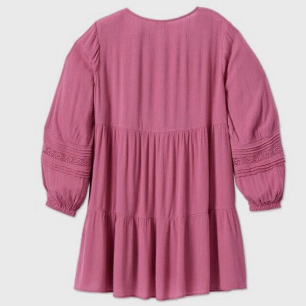 Ava & Viv Pink V-Neck Dress - Picture 2 of 6